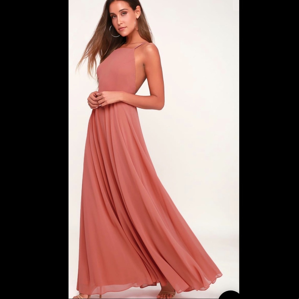 Mythical Kind of Love Rusty Rose Maxi Dress